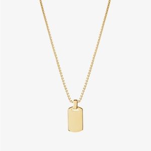 Ana Luisa Gold Mini Dog Tag Necklace
